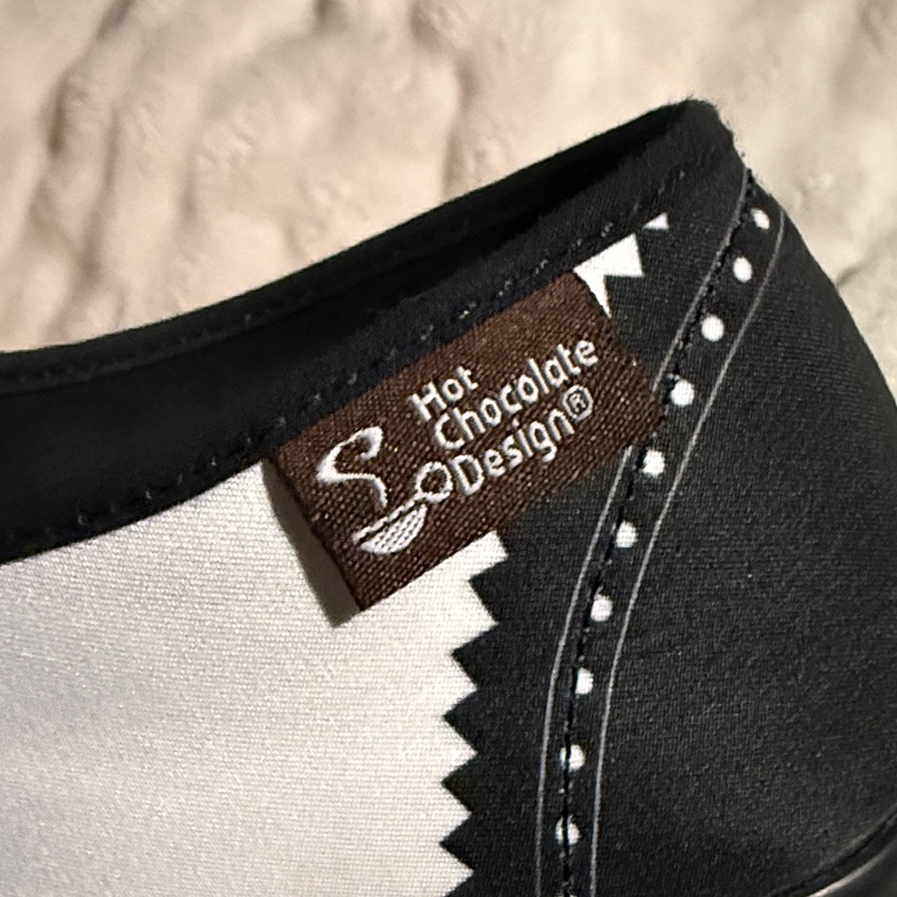 Hot Chocolate Black and White Mary Jane Flats - Picture 4 of 6